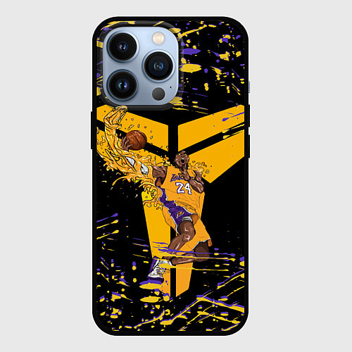 Чехол iPhone 13 Pro Los angeles lakers NBA / 3D-Черный – фото 1