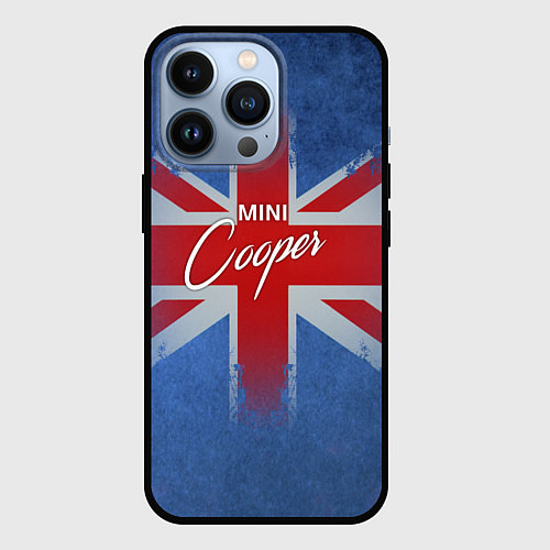 Чехол iPhone 13 Pro Mini cooper Великобритания / 3D-Черный – фото 1
