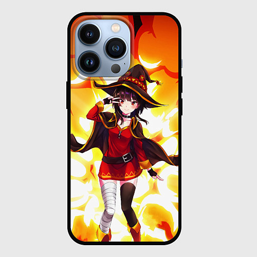 Чехол iPhone 13 Pro MeguminKonoSuba / 3D-Черный – фото 1