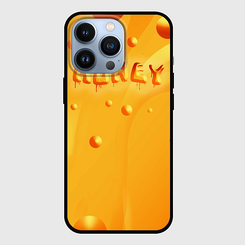 Чехол iPhone 13 Pro Медовая волна Honey wave / 3D-Черный – фото 1