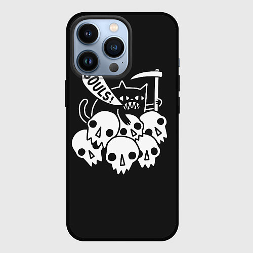 Чехол iPhone 13 Pro Кот - Жнец / 3D-Черный – фото 1