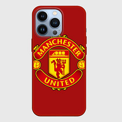 Чехол для iPhone 13 Pro Manchester United F C, цвет: 3D-красный