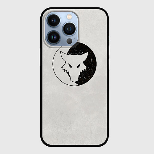 Чехол iPhone 13 Pro Лунные волки ранний лого цвет легиона / 3D-Черный – фото 1