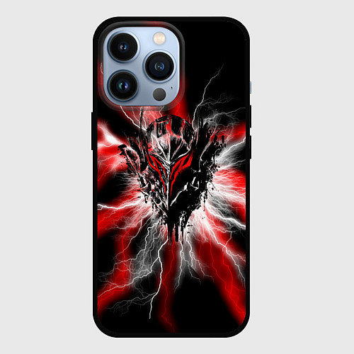 Чехол iPhone 13 Pro Berserk разряд молнии / 3D-Черный – фото 1