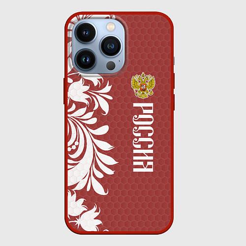 Чехол iPhone 13 Pro Сборная России / 3D-Красный – фото 1