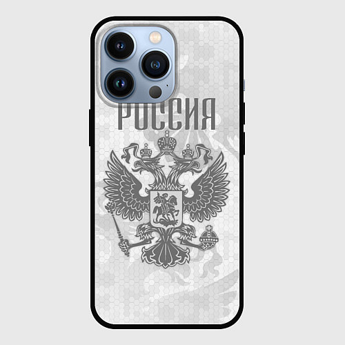 Чехол iPhone 13 Pro Герб России / 3D-Черный – фото 1