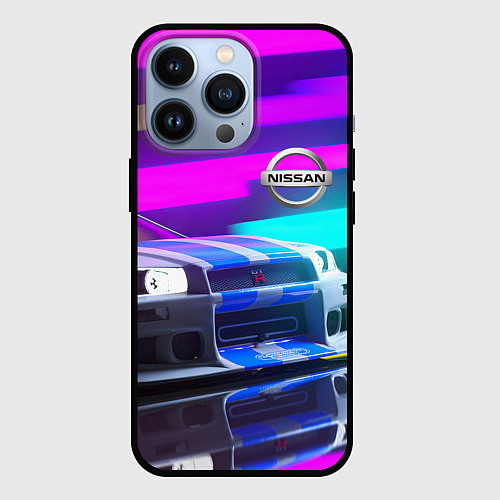 Чехол iPhone 13 Pro NISSAN GT-R SKYLINE / 3D-Черный – фото 1