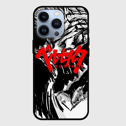 Чехол iPhone 13 Pro БЕРСЕРК РИСУНОК BERSERK / 3D-Черный – фото 1