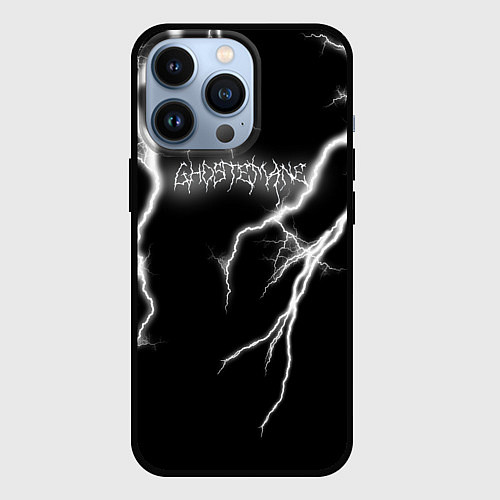 Чехол iPhone 13 Pro GHOSTEMANE Lightning Гостмейн Молния Надпись / 3D-Черный – фото 1