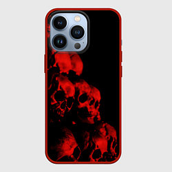 Чехол для iPhone 13 Pro Черепа свалка, цвет: 3D-красный