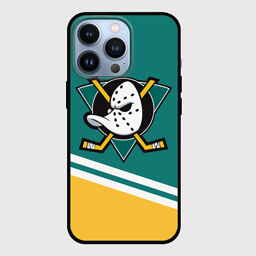 Чехол iPhone 13 Pro Анахайм Дакс, NHL / 3D-Черный – фото 1