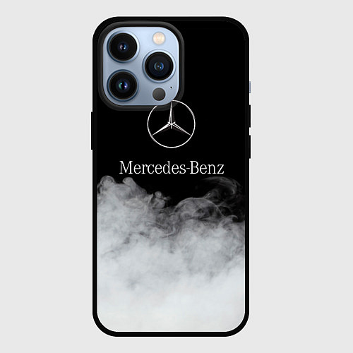 Чехол iPhone 13 Pro Mercedes-Benz Облака / 3D-Черный – фото 1