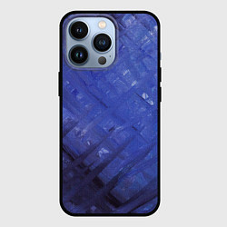 Чехол для iPhone 13 Pro Синие акварельные мазки, цвет: 3D-черный