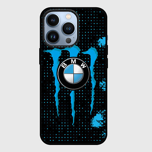 Чехол iPhone 13 Pro MONSTER BMW MONSTER ENERGY / 3D-Черный – фото 1