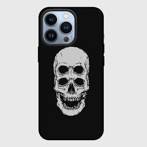 Чехол iPhone 13 Pro Terrible Skull / 3D-Черный – фото 1