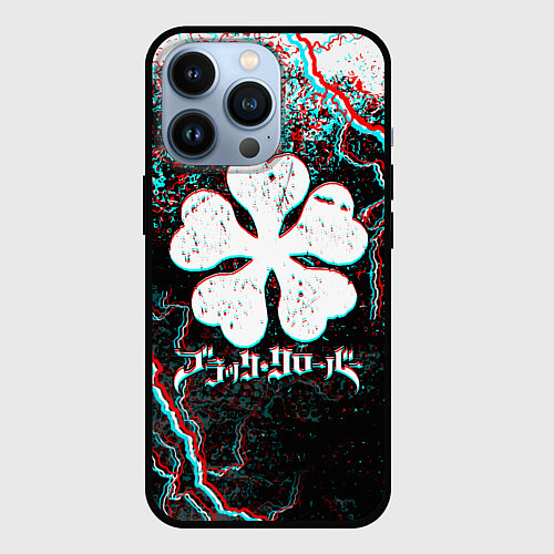 Чехол iPhone 13 Pro BLACK CLOVER GLITCHF FLASHES / 3D-Черный – фото 1