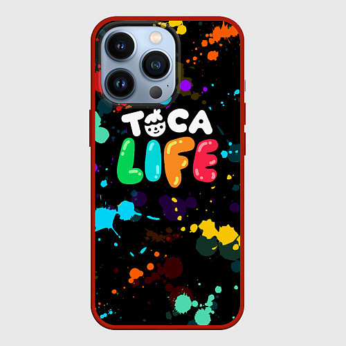 Чехол iPhone 13 Pro TOCA BOCA RAINBOW PAINTS ТОКА БОКА РАДУЖНЫЕ КРАСКИ / 3D-Красный – фото 1