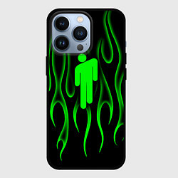 Чехол для iPhone 13 Pro Billie Eilish - пламя, цвет: 3D-черный