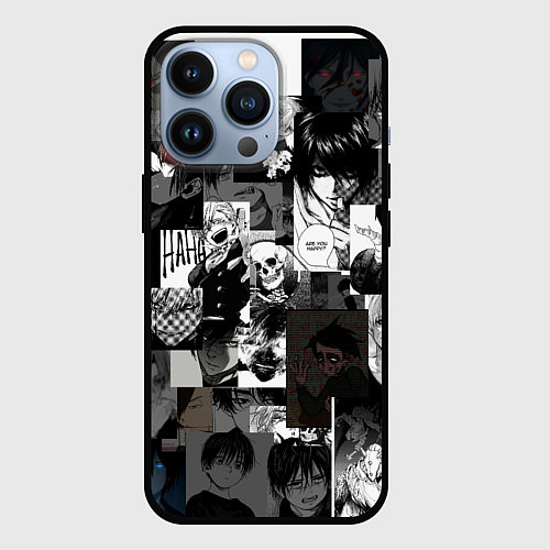 Чехол iPhone 13 Pro Dead Inside Парни / 3D-Черный – фото 1