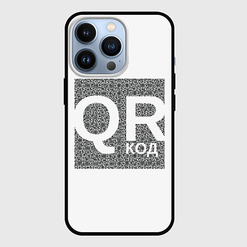 Чехол iPhone 13 Pro Полный QR / 3D-Черный – фото 1