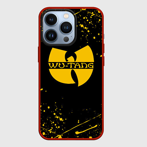 Чехол iPhone 13 Pro WU-TANG CLAN БРЫЗГИ КРАСОК / 3D-Красный – фото 1