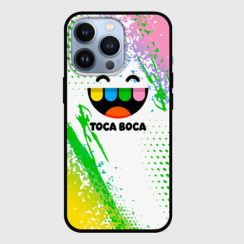 Чехол iPhone 13 Pro Toca Boca: Улыбашка / 3D-Черный – фото 1