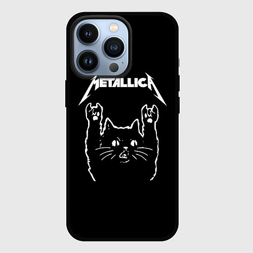 Чехол iPhone 13 Pro Meowtallica / 3D-Черный – фото 1