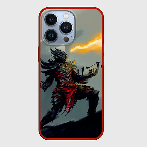 Чехол iPhone 13 Pro Dragonborne is here / 3D-Красный – фото 1