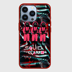Чехол для iPhone 13 Pro Трое из игры в кальмара, цвет: 3D-красный