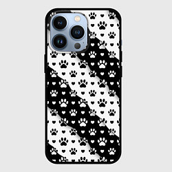 Чехол для iPhone 13 Pro Следы от Лап, цвет: 3D-черный