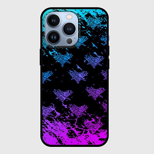 Чехол iPhone 13 Pro Velial Squad neon / 3D-Черный – фото 1