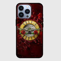 Чехол iPhone 13 Pro Лого GNR в розах