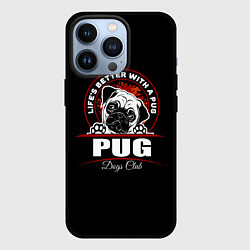 Чехол iPhone 13 Pro Мопс Pug