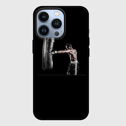 Чехол iPhone 13 Pro Красивый мужик / 3D-Черный – фото 1