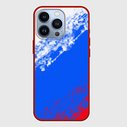 Чехол iPhone 13 Pro Флаг РФ триколор