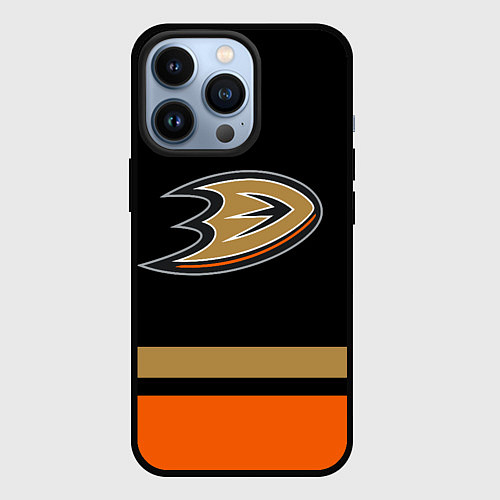 Чехол iPhone 13 Pro Anaheim Ducks Анахайм Дакс / 3D-Черный – фото 1