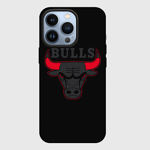 Чехол iPhone 13 Pro CHICAGO BULLS ЧИКАГО БУЛЛС ЯРОСТЬ БЫКА / 3D-Черный – фото 1