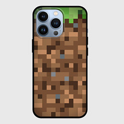 Чехол iPhone 13 Pro ЗЕМЛЯ DIRT MINECRAFT