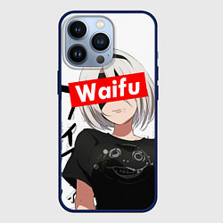 Чехол для iPhone 13 Pro Waifu - 2B Nier, цвет: 3D-тёмно-синий