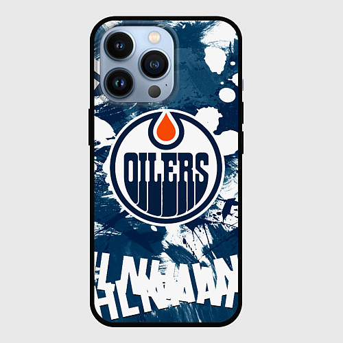 Чехол iPhone 13 Pro Эдмонтон Ойлерз Edmonton Oilers / 3D-Черный – фото 1