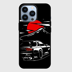 Чехол iPhone 13 Pro MAZDA RX 7 Мазда при свете красной луны
