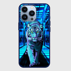 Чехол для iPhone 13 Pro Крадущийся тигр, цвет: 3D-тёмно-синий