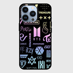 Чехол iPhone 13 Pro K-pop лого исполнителей
