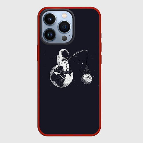 Чехол iPhone 13 Pro Мы одни в этой Вселенной / 3D-Красный – фото 1