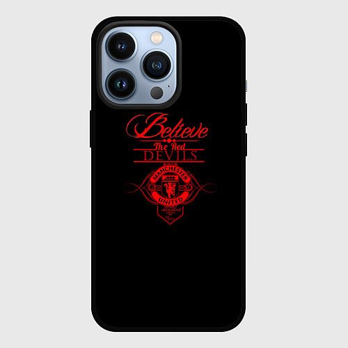 Чехол iPhone 13 Pro Believe in Devils / 3D-Черный – фото 1