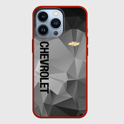 Чехол iPhone 13 Pro Chevrolet Geometry / 3D-Красный – фото 1