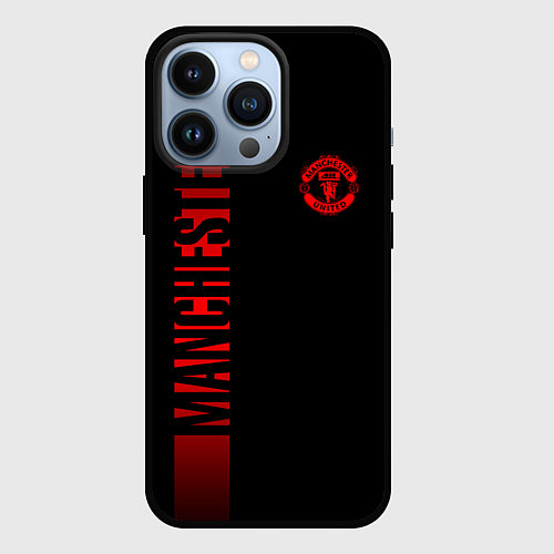 Чехол iPhone 13 Pro МАНЧЕСТЕР ЮНАЙТЕД RED LINE / 3D-Черный – фото 1