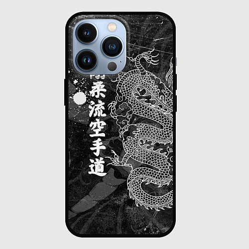 Чехол iPhone 13 Pro Токийский Дракон Иероглифы Dragon Japan / 3D-Черный – фото 1