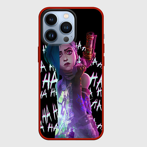 Чехол iPhone 13 Pro Jinx Arcane / 3D-Красный – фото 1