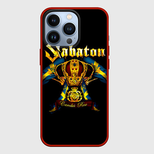 Чехол iPhone 13 Pro Carolus Rex - Sabaton / 3D-Красный – фото 1